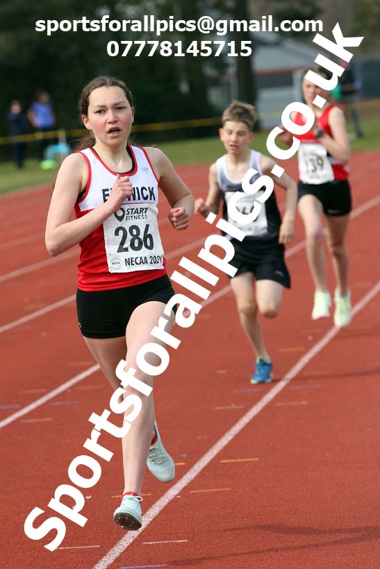 800 metres, 2021 NECAA Open Graded Meeting, Morpeth. Photo: David T. Hewitson/Sports for All Pics